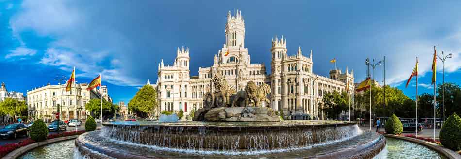 Die Plaza de Cibeles in Madrid