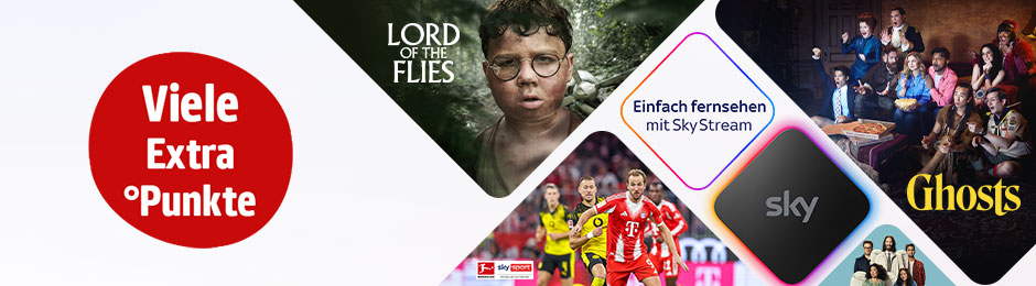 Viele Extra Punkte und einfach fernsehen mit Sky Stream.