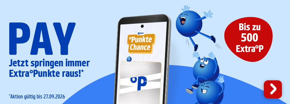 Jetzt bis 27.09.26 bei jeder PAY Zahlung zusätzlich punkten. Bis zu 500 Extra-Punkte erhalten.