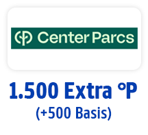 Jetzt bei Center Parcs 2000 Punkte pro Buchung sammeln. Hier klicken.