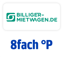 Jetzt bei billiger-mietwagen.de 8fach punkten. Hier klicken.