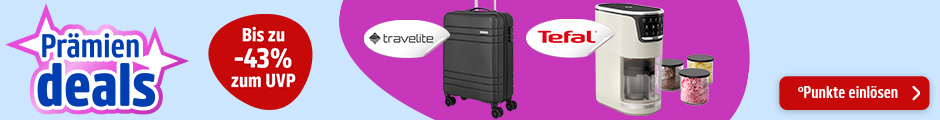 PAYBACK Prämien: Tefal & travelite Sommer-Deals bis zu 43% reduziert. Jetzt Punkte einlösen!