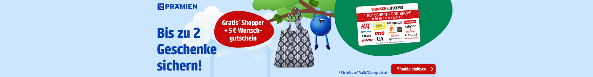 PAYBACK Prämien: Gratis reisenthel Shopper und 5€ Wunschgutschein zur Aktionsprämienbestellung.Jetzt Punkte einlösen.