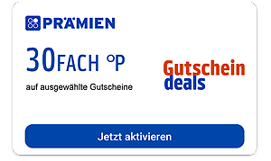 Aktiviere den jeweiligen Coupon für bis zu 30fach Punkte auf deine Gutschein Bestellung!