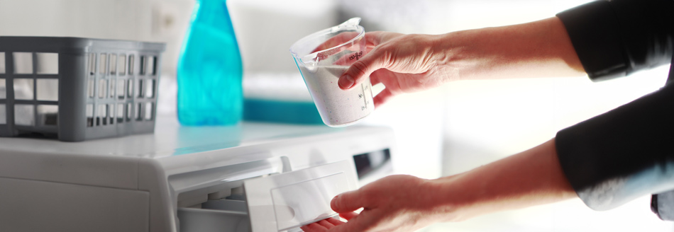 In welches Fach kommt das Waschmittel?