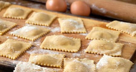 Die Nudel heißt agnolotti