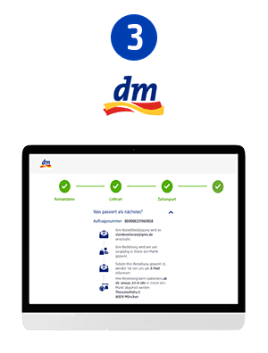 3. Bestellbestätigung wird aufgerufen