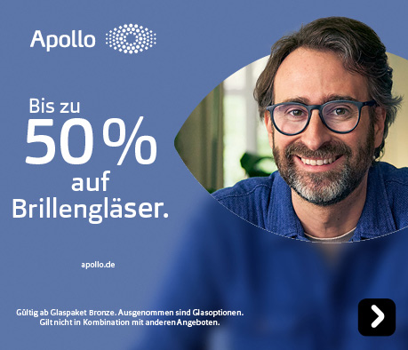 Bis zu 50% auf Brillengläser bei Apollo. 