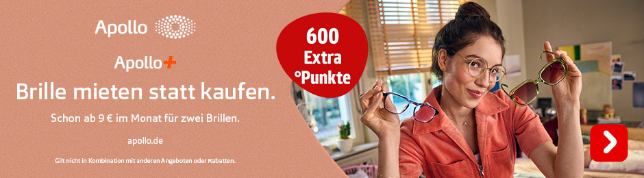 Bis zu 50% auf Brillengläser bei Apollo. 