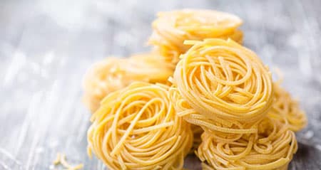 Die Nudel heißt tagliolini