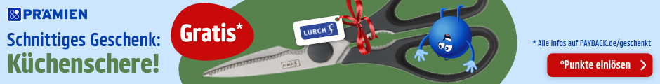 PAYBACK Prämien: Gratis Lurch Küchenschere zur Aktionsprämien-Bestellung! Jetzt Punkte einlösen.