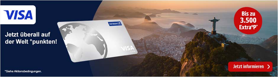 Jetzt mit Visa punkten. Hier klicken.