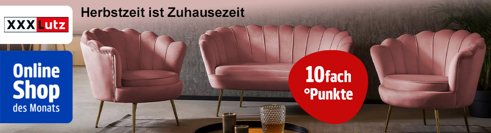 Der Online shop des Monats ist XXXLutz: Herbstzeit ist Zuhausezeit!