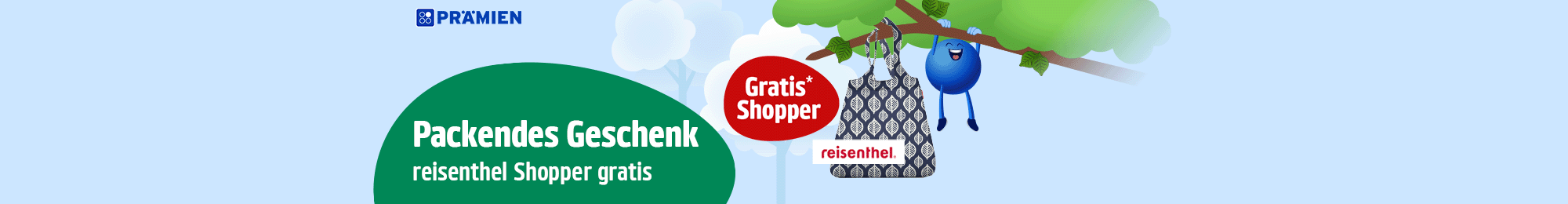 Beim Kauf einer Aktionsprämie gibt es einen gratis reisenthel Shopper für dich! Zur Aktionsseite.