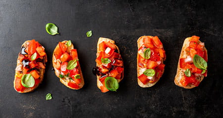 Schluss mit Diskussionen zum Thema bruschetta