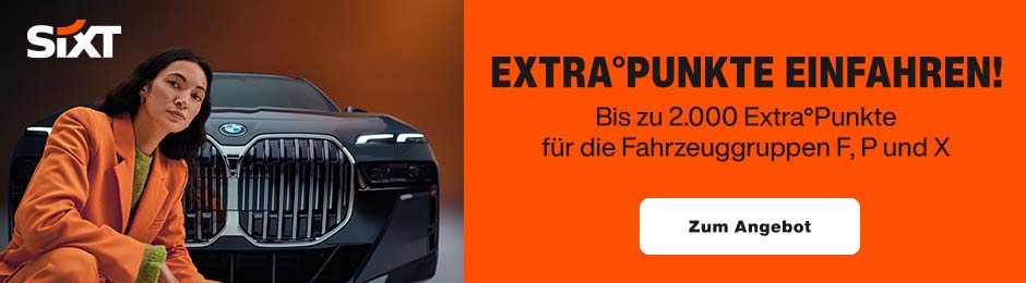 Hol dir bis zu 2.000 Extra Punkte für die Fahrzeuggruppen F,P und X.