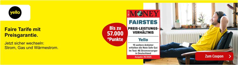 Jetzt Energieanbieter wechseln. Hier klicken, um zum Coupon zu gelangen.