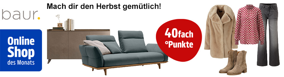 Der Online Shop des Monats ist baur.de: Bei baur bestellen und °punkten!