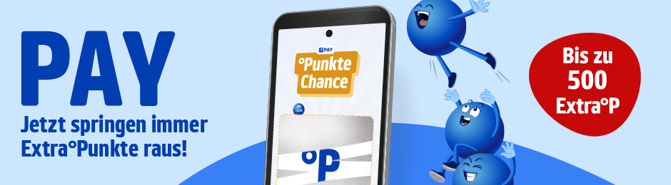 Bei jeder Zahlung mit PAYBACK PAY zusätzlich punkten. Bis zu 500 Extra-Punkte sichern!